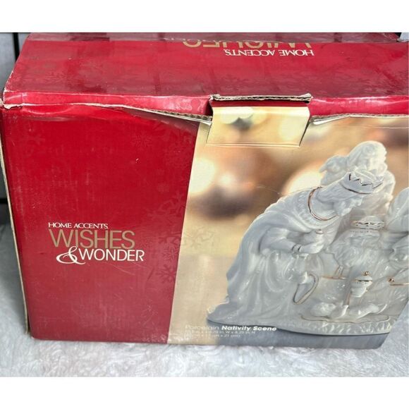 Home Accents Wishes and Wonders Ceramic Nativity Scene - Picture 2 of 4